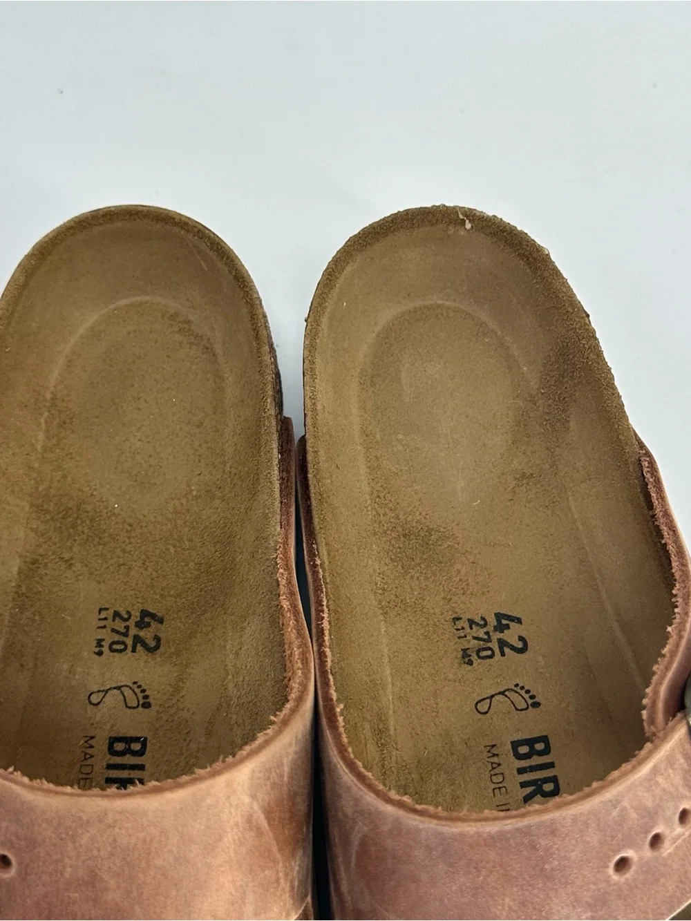 Birkenstock Arizona Cognac Oiled Leather Sandals Men’s 9 Regular Fit EU 42